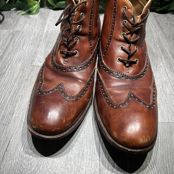 Cole Haan William Wingtip Oxford Chukka Brown Leather Boots C20286 Men\'s 13 M main image 4